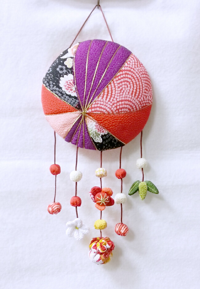 楽天市場】つるし飾り 置物 おしゃれ [毬-4 幸福 壁飾り 変わり下げ
