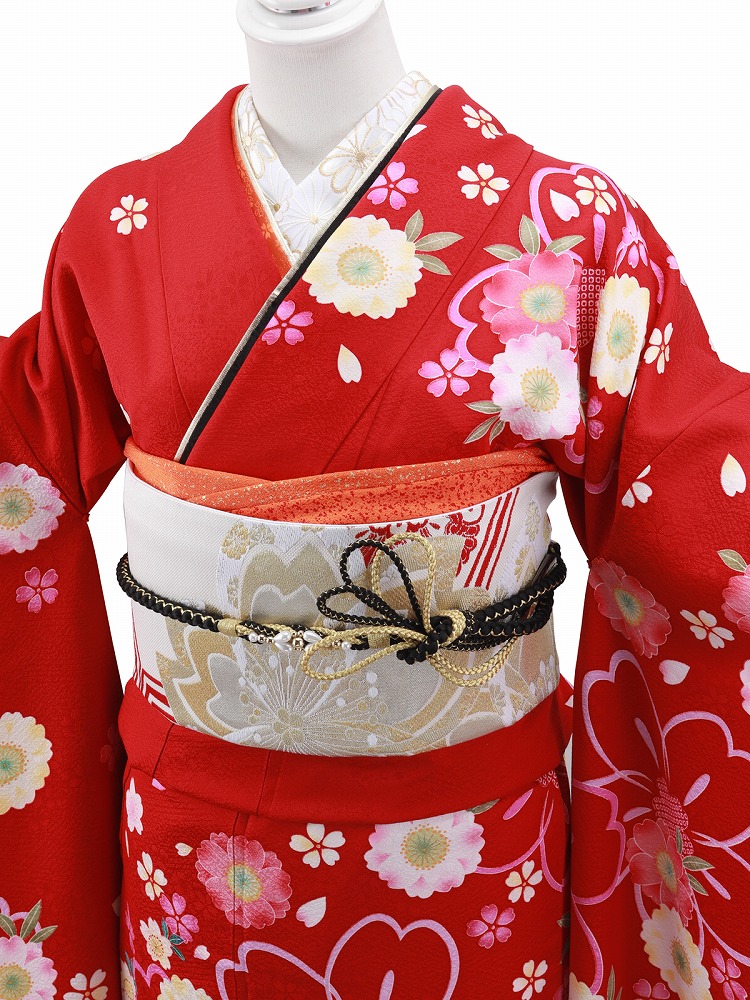 楽天市場】振袖用 正絹 帯揚げ・帯締め・重ね衿・半衿 4点セット