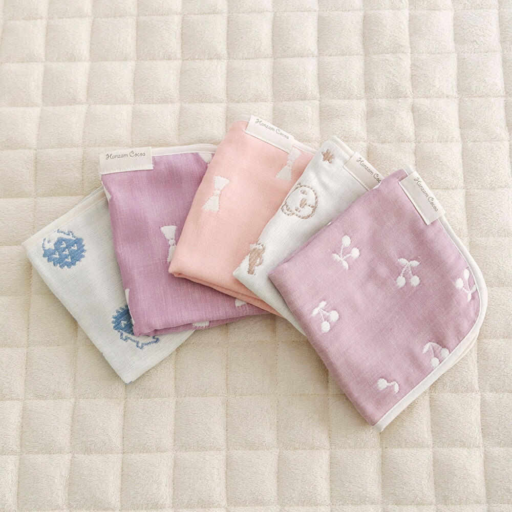 えっこ☆りんご☆6重ガーゼハンカチ タオル☆ハンドメイド えっこ様