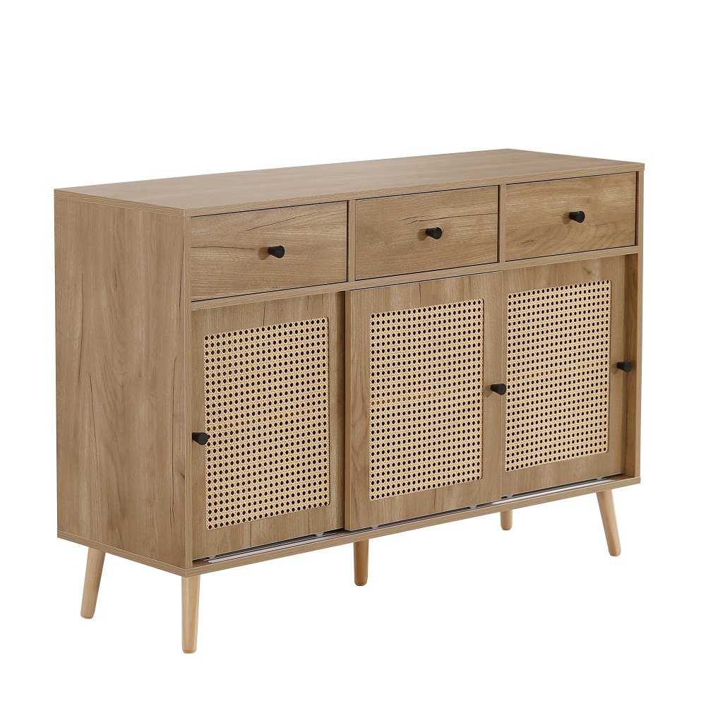 楽天市場】【即納】 キャビネット サイドボード チェストラタン調