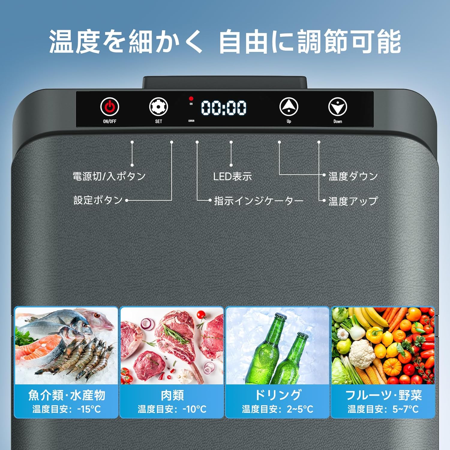 楽天市場】車載冷蔵庫 ポータブル冷蔵庫 20L【楽天1位☆-22℃～20℃急速