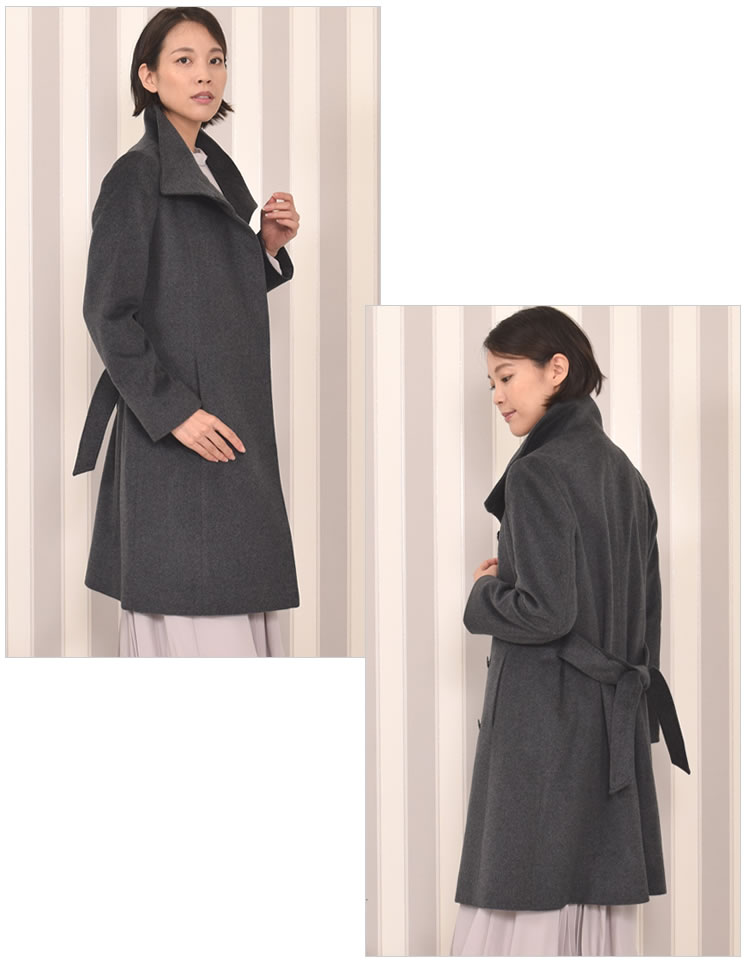 楽天市場】スタンド コート カシミヤ コート カシミヤ00％ カシミア