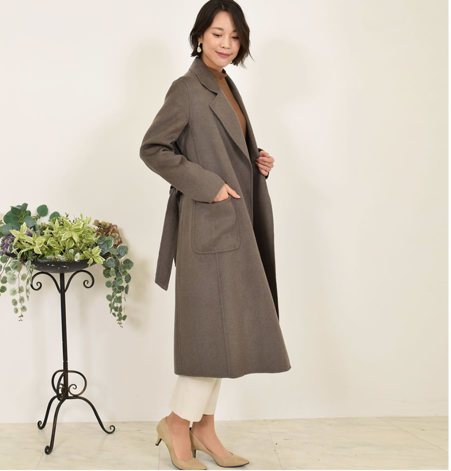 楽天市場】カシミヤ コート カシミア 100% コート ダブルフェイス