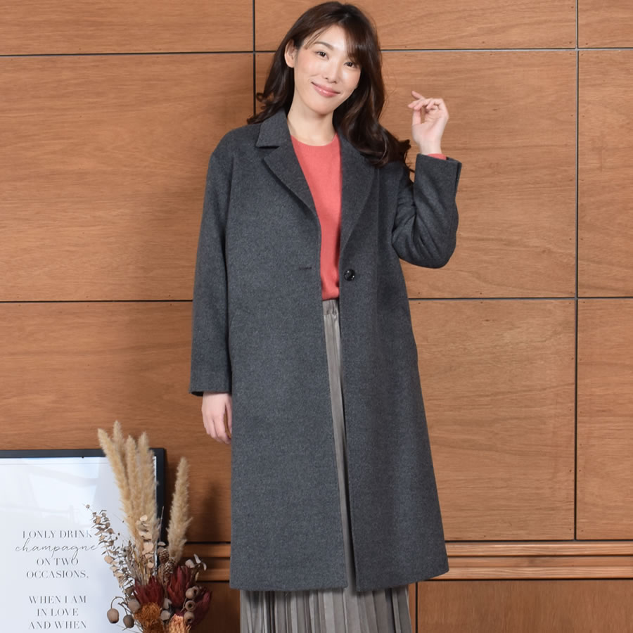 美品【カシミヤ100%】リッケンバッカー チェスターコート ロングコート