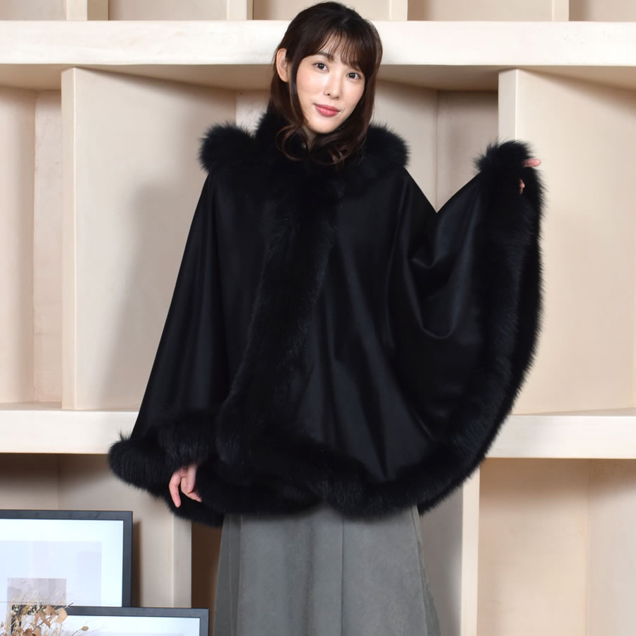 楽天市場】【30％OFFクーポン】ケープ 日本製 カシミヤ 100％ SAGA