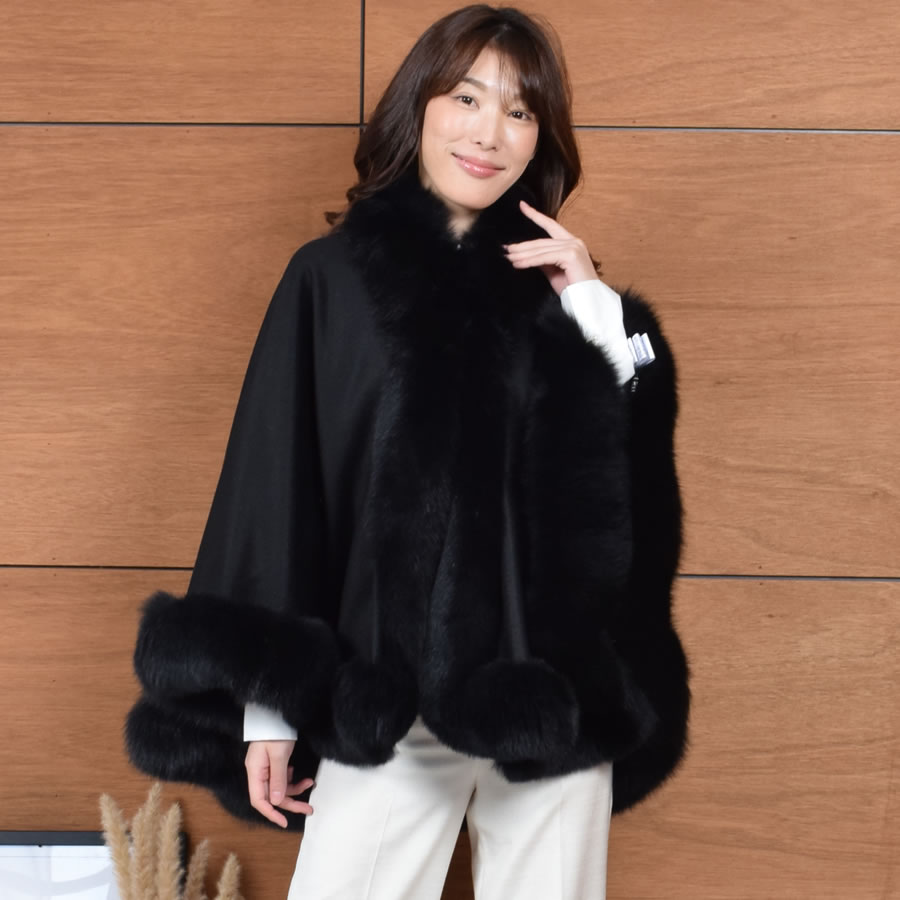 楽天市場】【30％OFFクーポン】日本製 カシミヤ 100％ ケープ SAGA