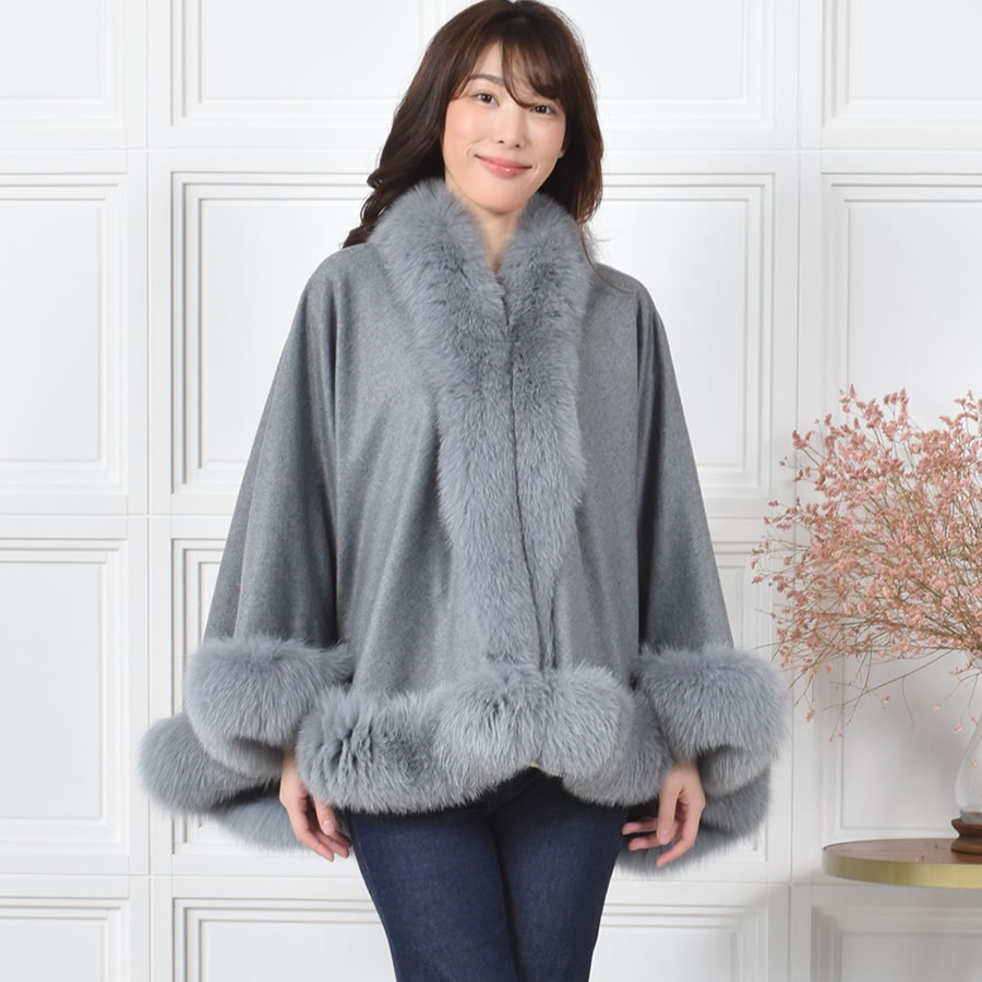 楽天市場】【30％OFFクーポン】日本製 カシミヤ 100％ ケープ SAGA