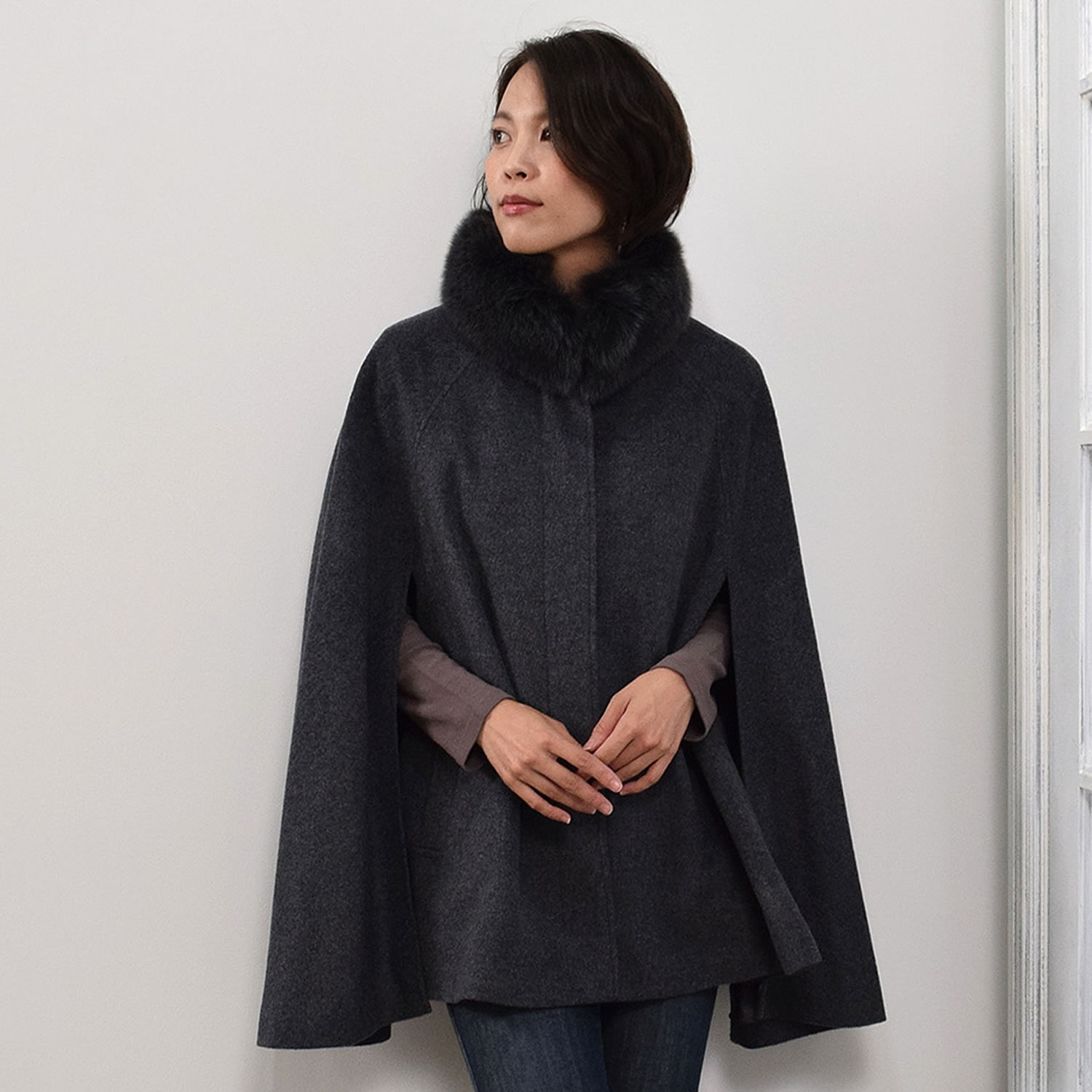 楽天市場】【30％OFFクーポン】ケープ コート [Merfirge]カシミヤ