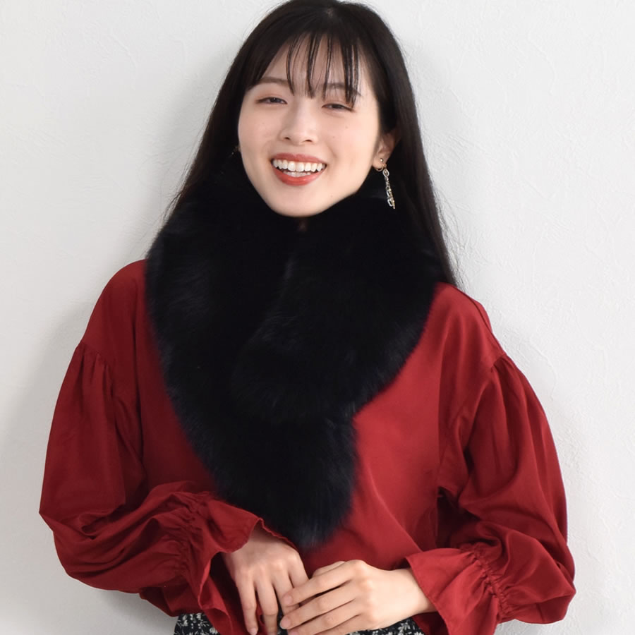 楽天市場】日本製 SAGA フォックス ファー マフラー レディース 毛皮