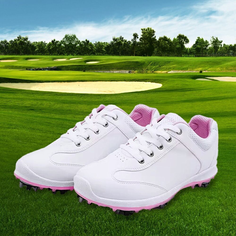 楽天市場】ゴルフシューズ レディス 女性ゴルフシューズ スパイク ひも