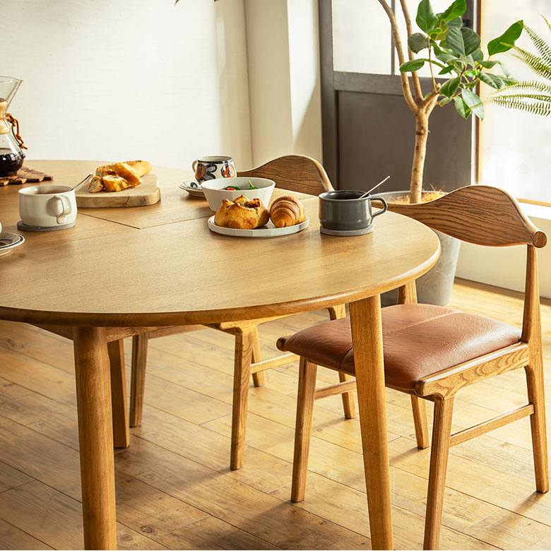 楽天市場】円形ダイニングテーブル 伸長式 伸縮 ダイニングテーブル 丸