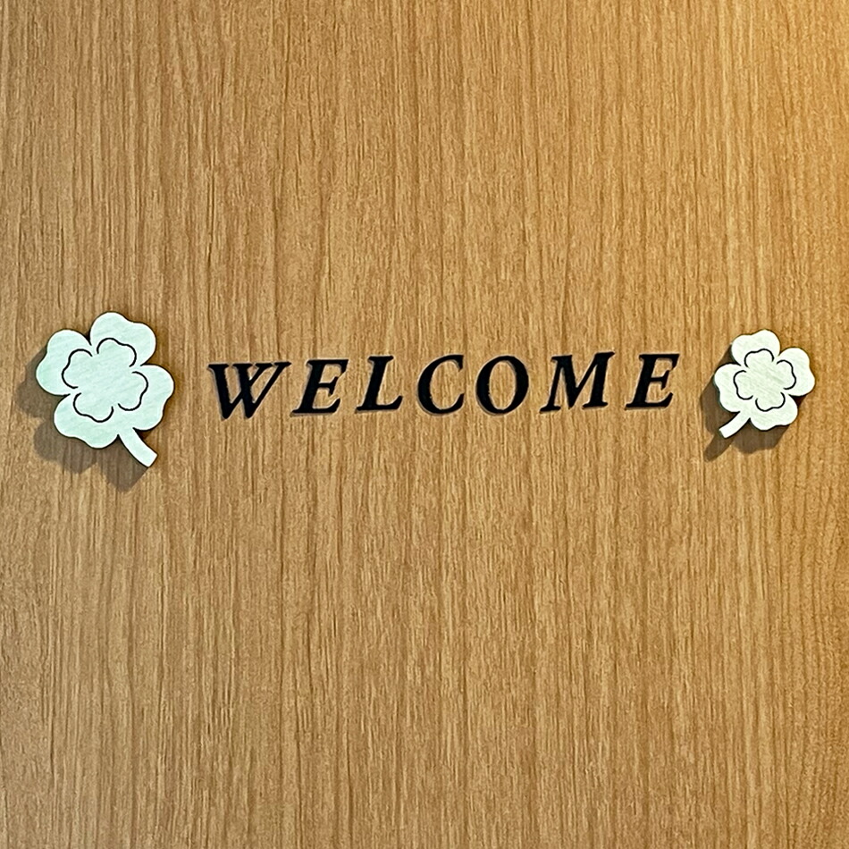 楽天市場】文字シール WELCOME セット 黒 ウェルカム ドア飾り 手作り