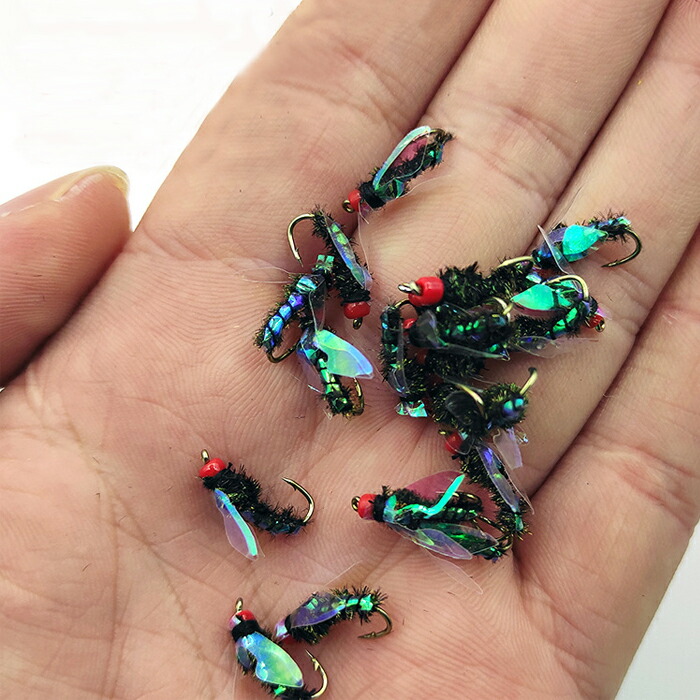 楽天市場】フライ テンカラ 毛バリ ハエ 8個 セット 12号 14号 16号 18