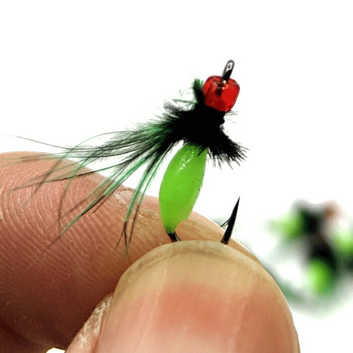 楽天市場】フライ テンカラ 毛バリ 夜光 グロー 8個 セット 12号 14号