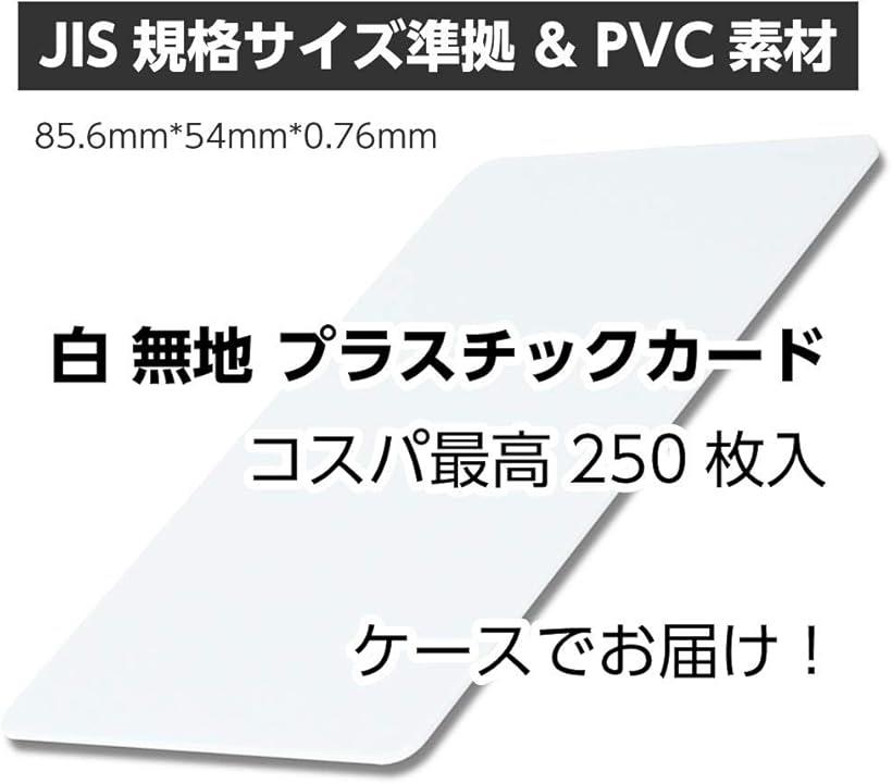 楽天市場】【楽天ランキング1位入賞】プラスチックカード 250枚 白