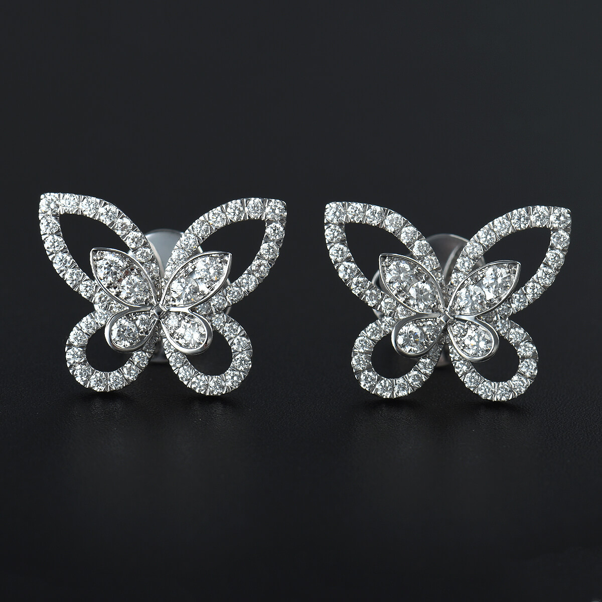 楽天市場】グラフ GRAFF バタフライ シルエット ダイヤ ピアス RGE879