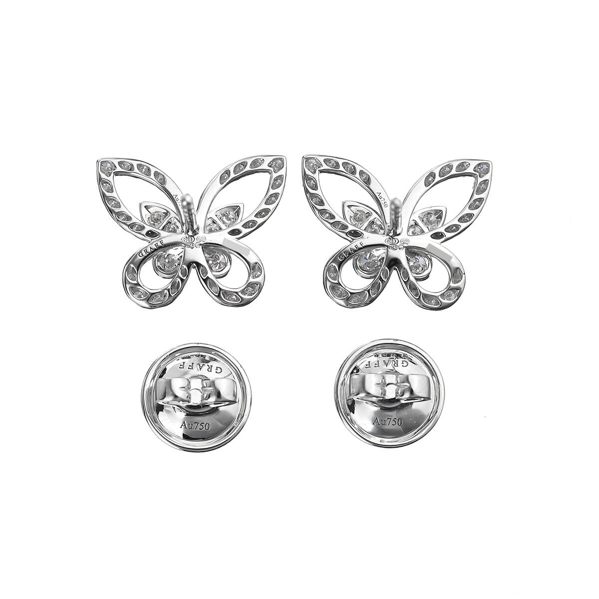楽天市場】グラフ GRAFF バタフライ シルエット ダイヤ ピアス (ミニ