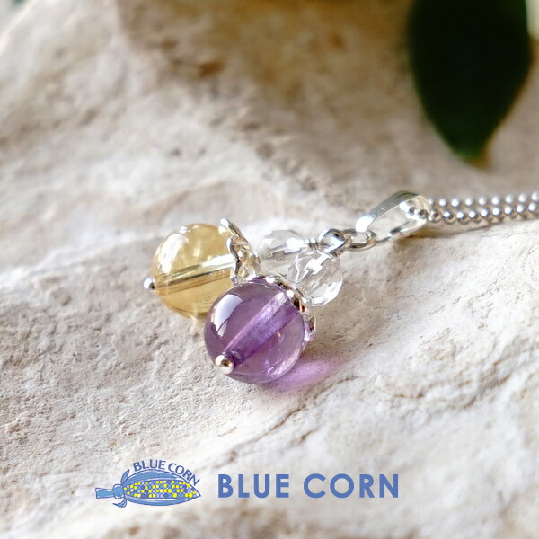 楽天市場】アメジスト シトリン ペンダント トップ ネックレス【癒しの