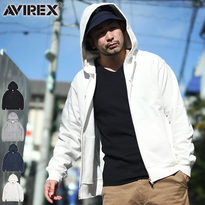 AVIREX ホワイト パーカー ジップアップ Lサイズ 楽天市場】【ポイント