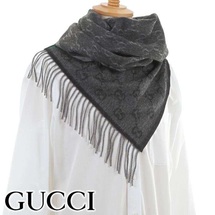 楽天市場】グッチ マフラー GUCCI ウェビングライン GG柄マフラー ユニ