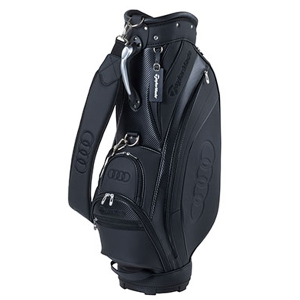 Audi キャディバッグ PUレザー ブラック 7分割 8.5型 3点固定 Audi