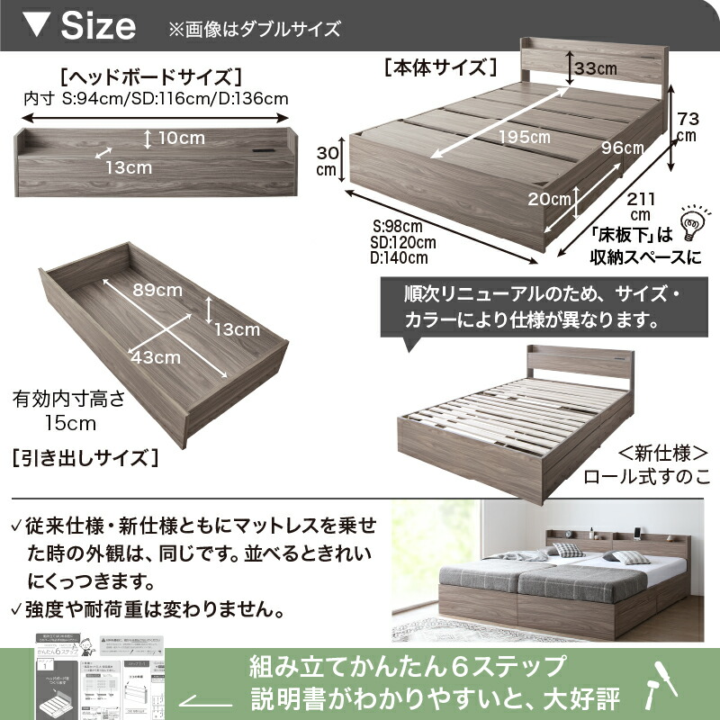 楽天市場】【新発売】ロングセラー 人気 ベッド ベッドフレーム 収納