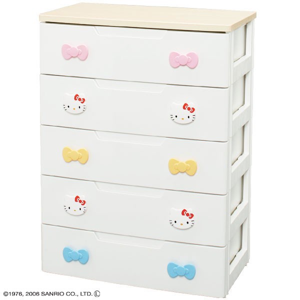 楽天市場】チェスト タンス キティちゃん チェスト 5段 幅73cm KHG