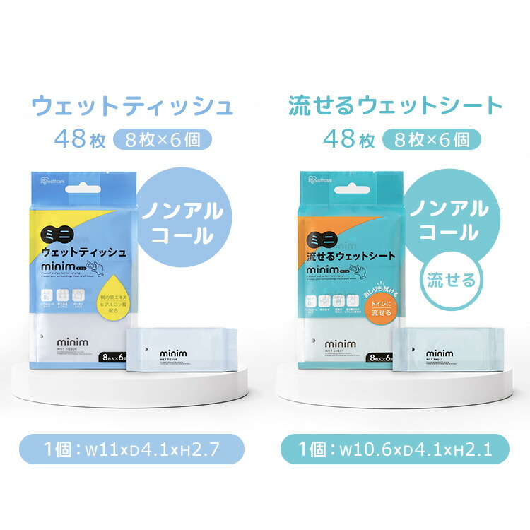 楽天市場】【3個セット】ウエットティッシュ ノンアルコール ミニ