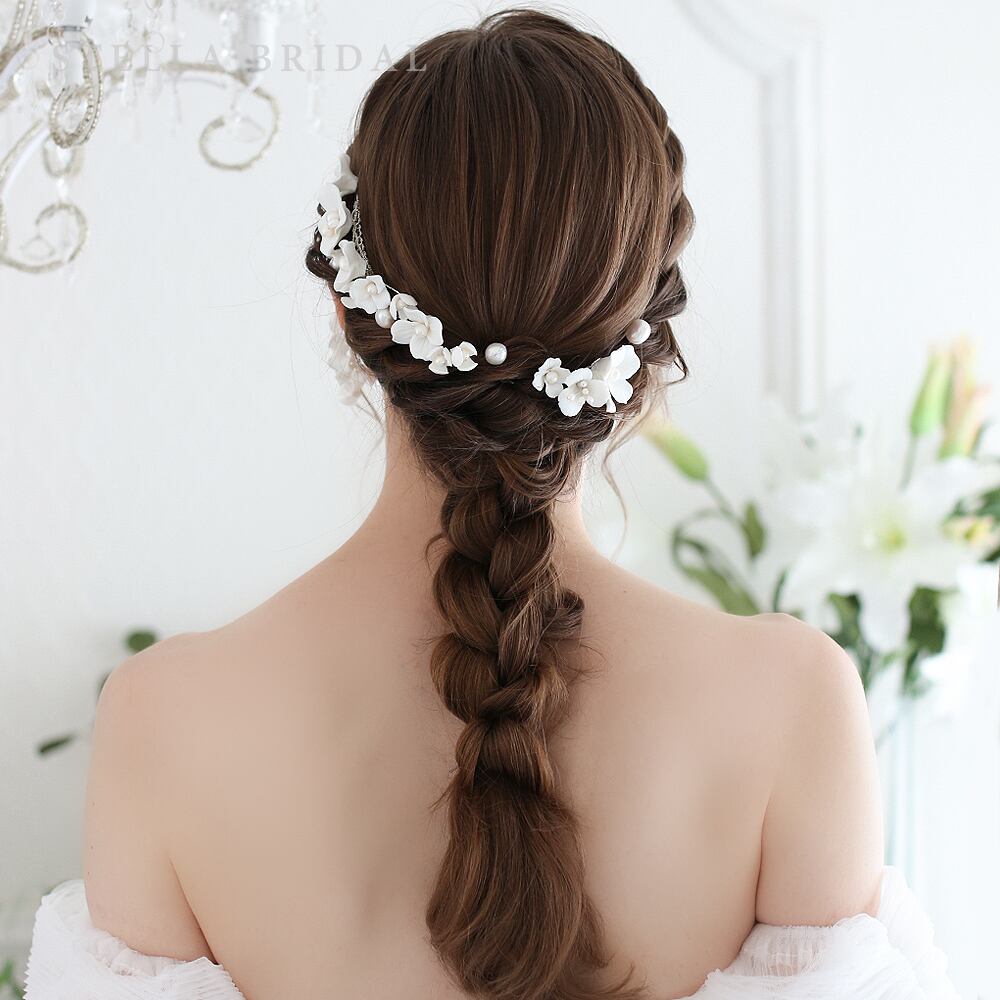 楽天市場】【STELLA BRIDAL公式】ホワイト フラワー 淡水パール