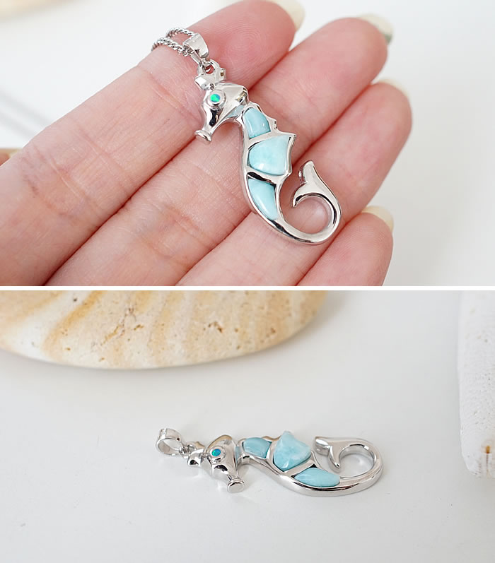 楽天市場】[海を感じるアクセサリー♪] ラリマーAAA＆シンセティック