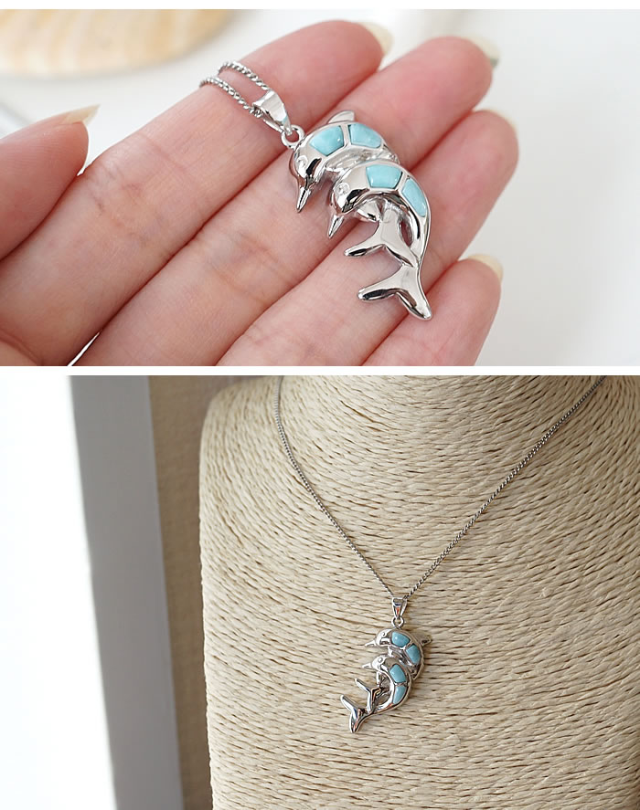 楽天市場】[海を感じるアクセサリー♪] ラリマーAAA ドルフィン