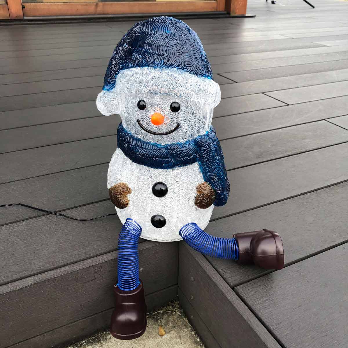 楽天市場】LEDブリリアントモチーフ 足ブラスノーマン ブルー 高さ34cm