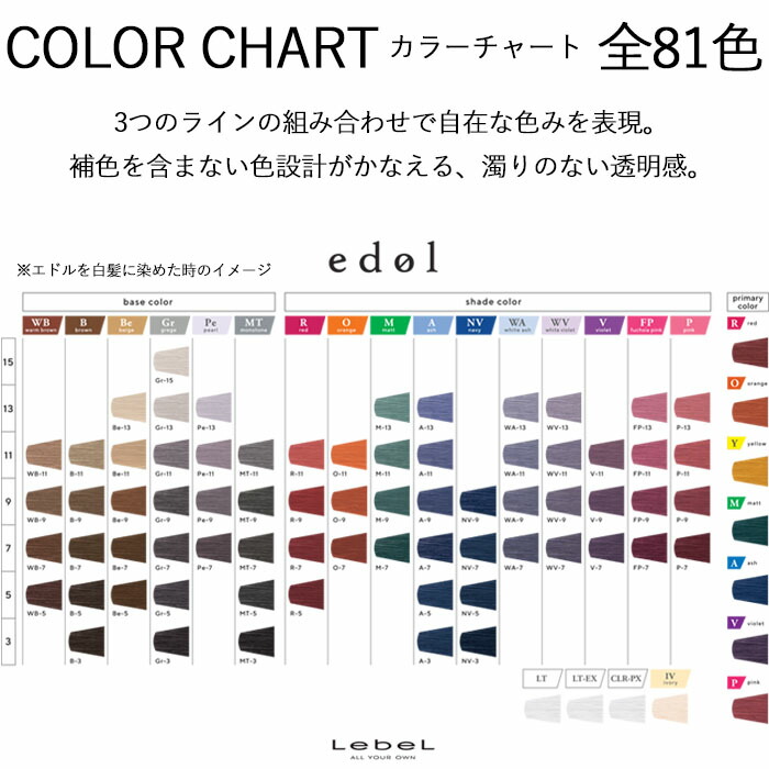 楽天市場】edol エドル ファッションカラー V ヴァイオレット 80g