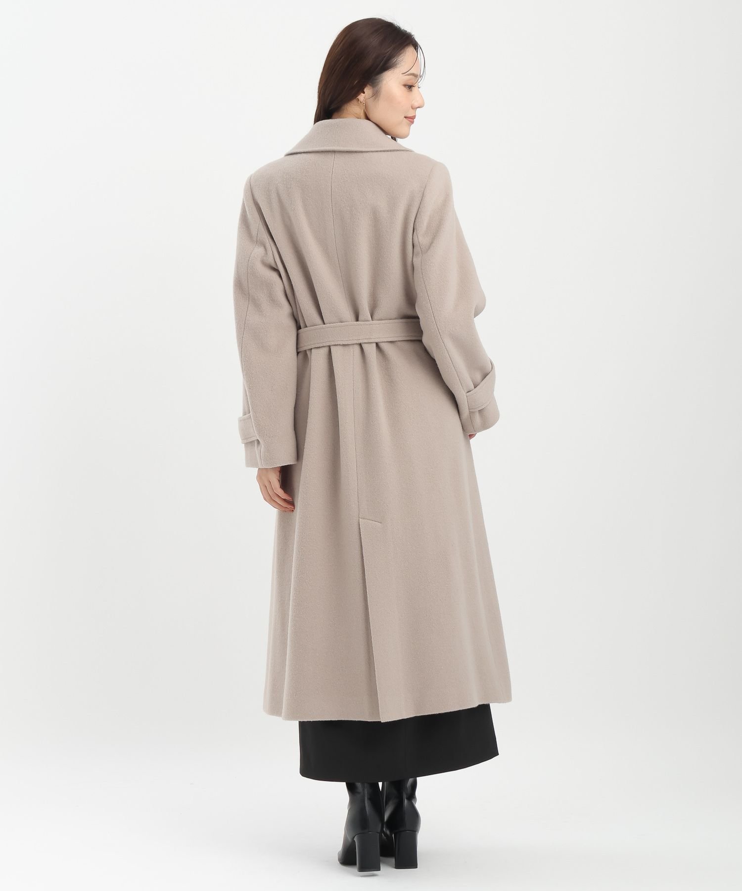 Andemiu｜メルトンウールスタンドロングコート | Rakuten Fashion(楽天