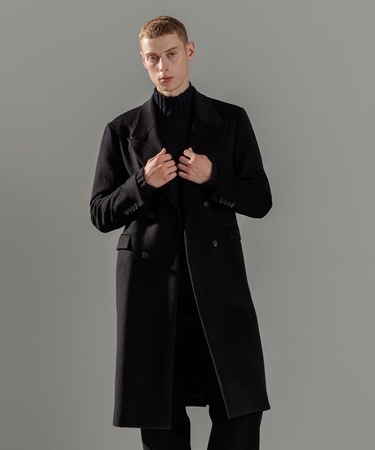 JOSEPH HOMME｜【WEB限定】グロッシーウール ダブルブレストチェスター