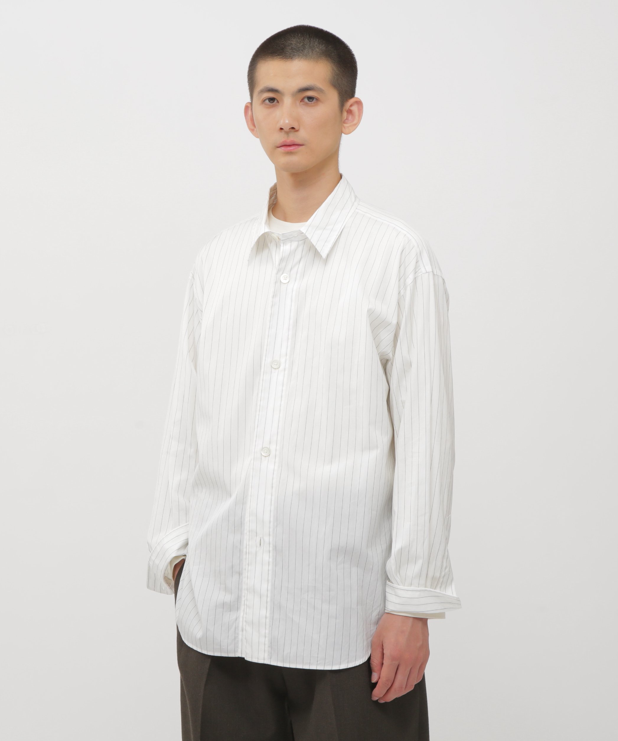 MARGARET HOWELL｜FINE COTTON STRIPE SHIRT | Rakuten Fashion(楽天