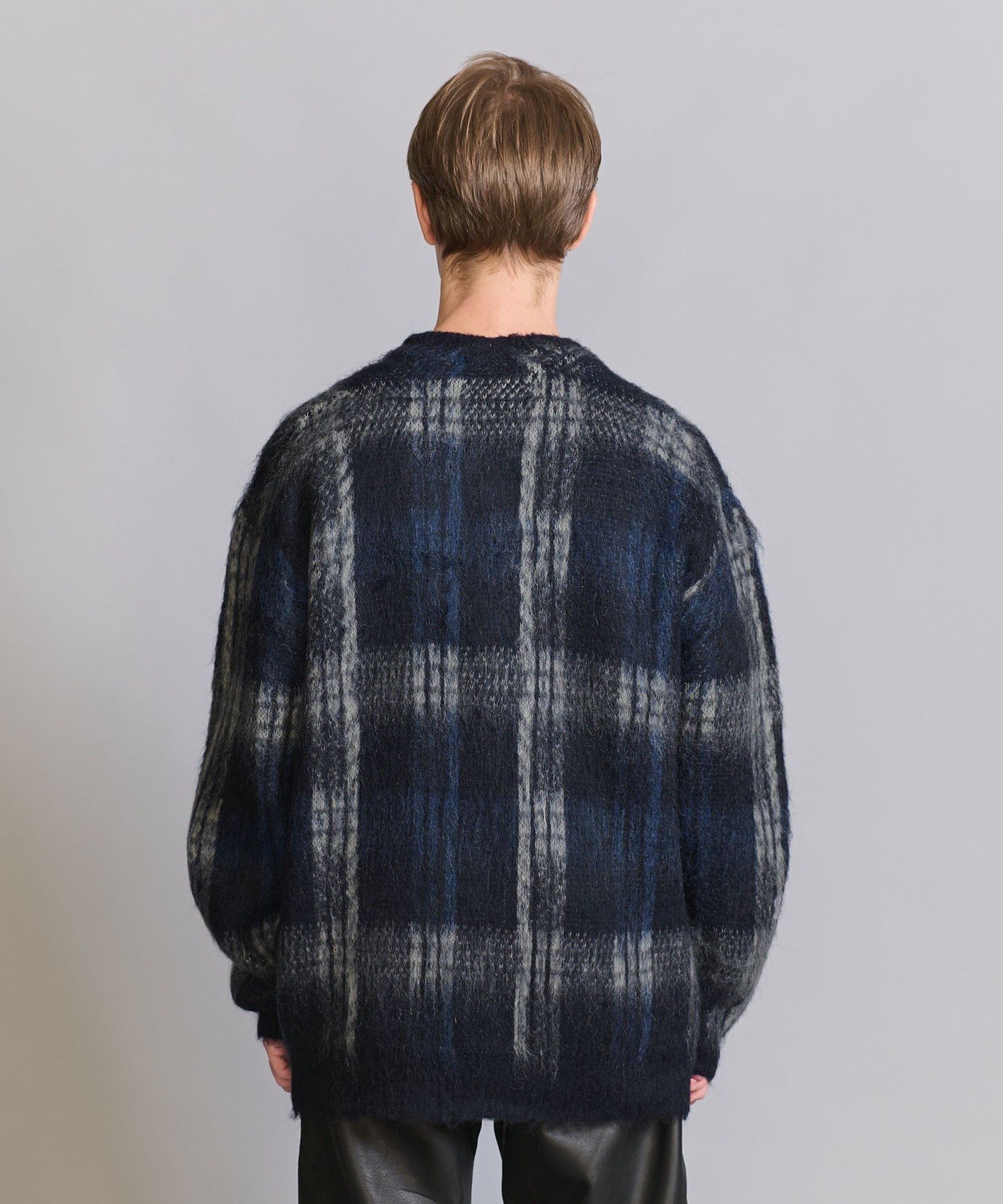 UNITED ARROWS LTD. OUTLET｜シャギー チェック Vネック カーディガン