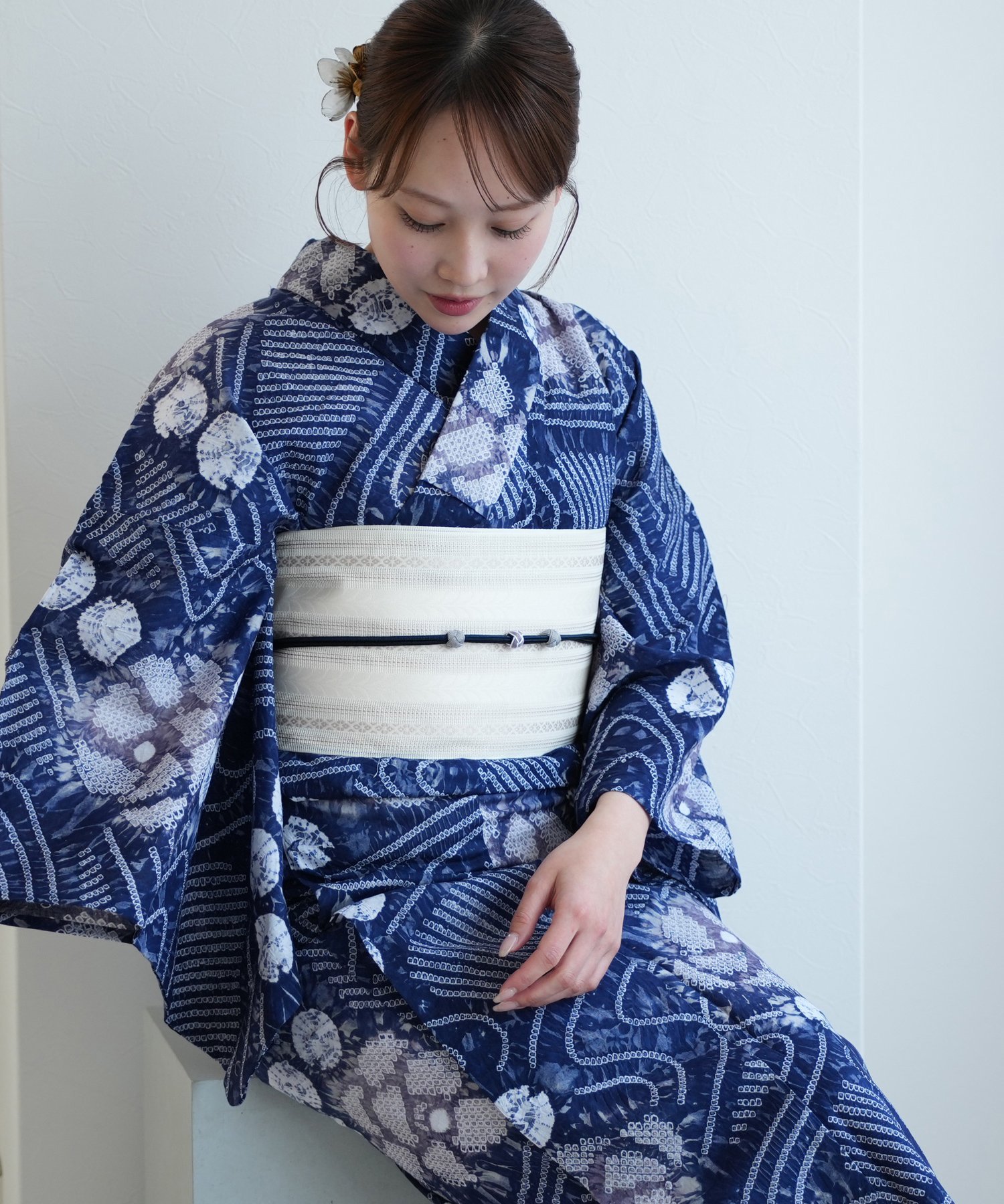 楽天市場】浴衣 絞り 紺の通販