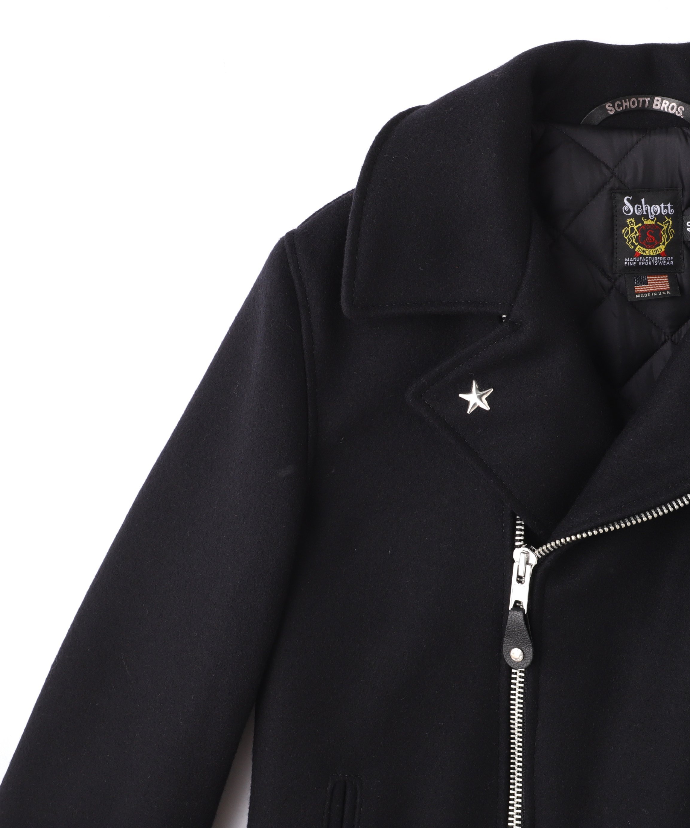 Schott｜766US MELTON ZIP UP P-COAT/メルトン ジップアップ