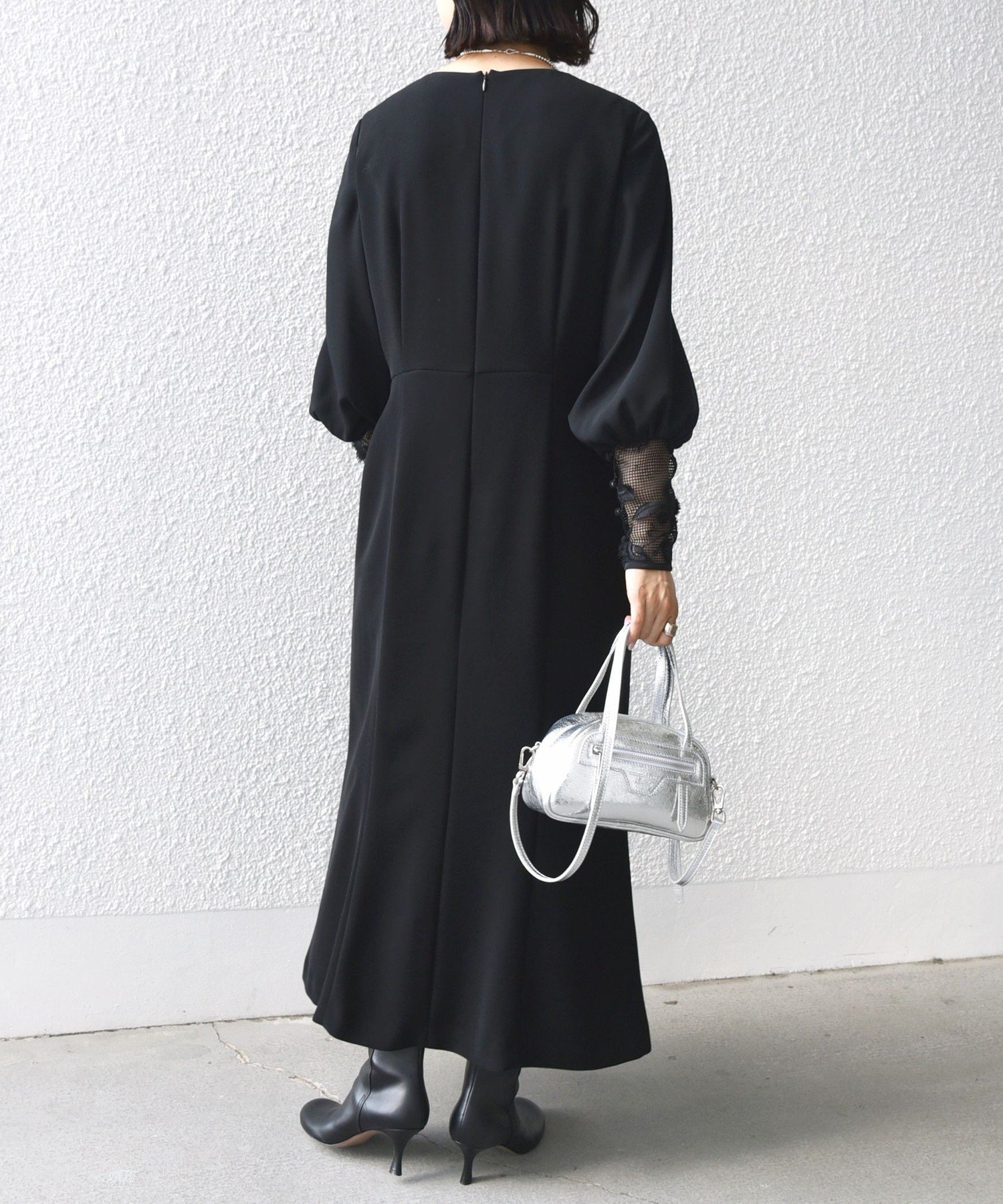 SHIPS｜【SHIPS別注】kaene:ブラック フォーマル レース スリーブ