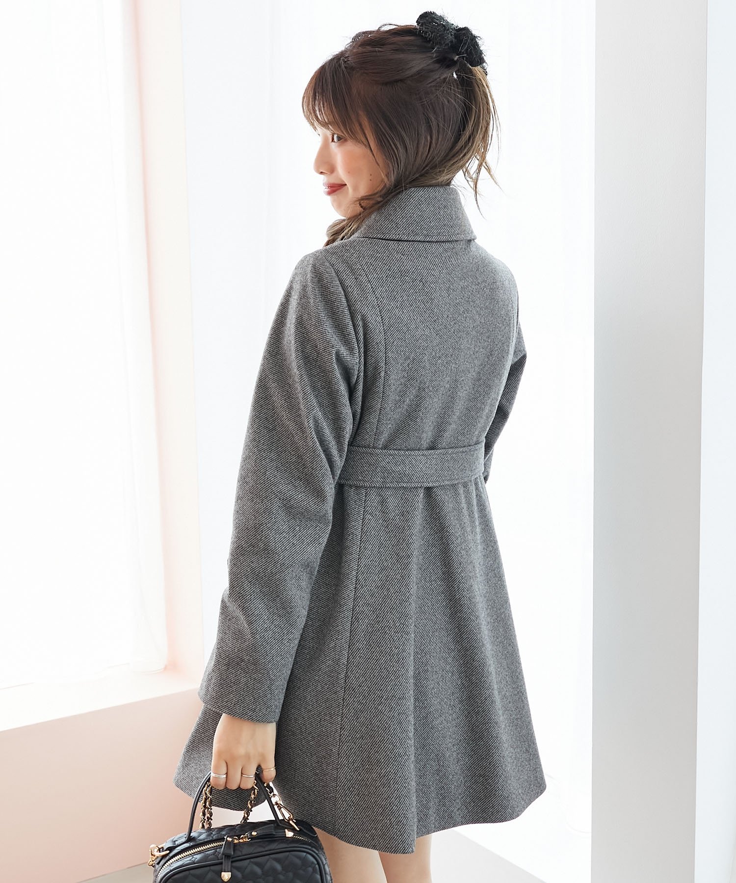 MAJESTIC LEGON｜マルチwayフェイクファーカラーフレアコート