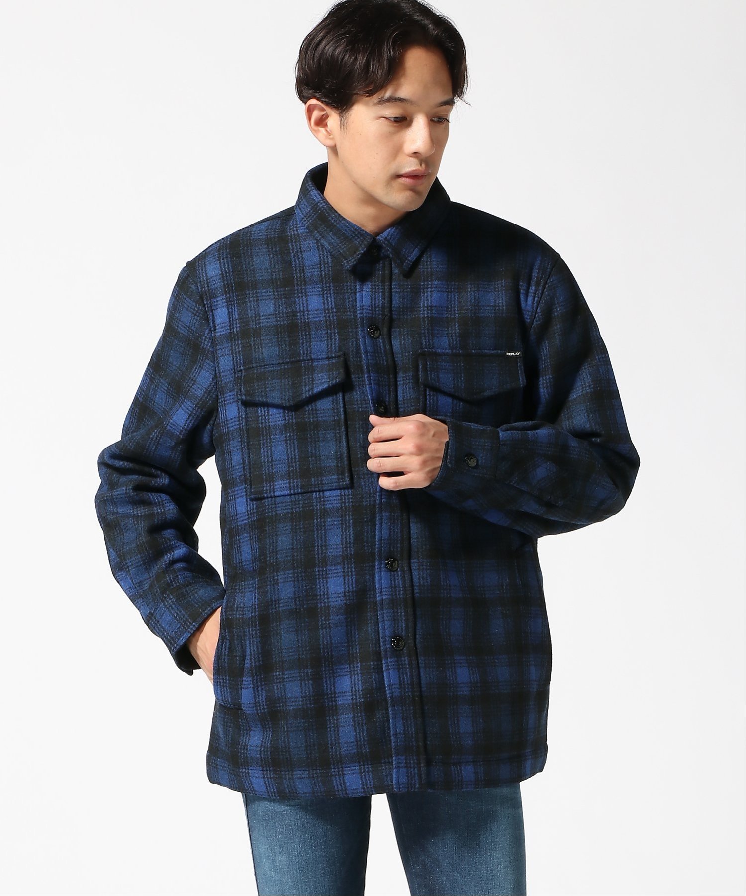 楽天市場】replay（柄チェック）（コート・ジャケット｜メンズ