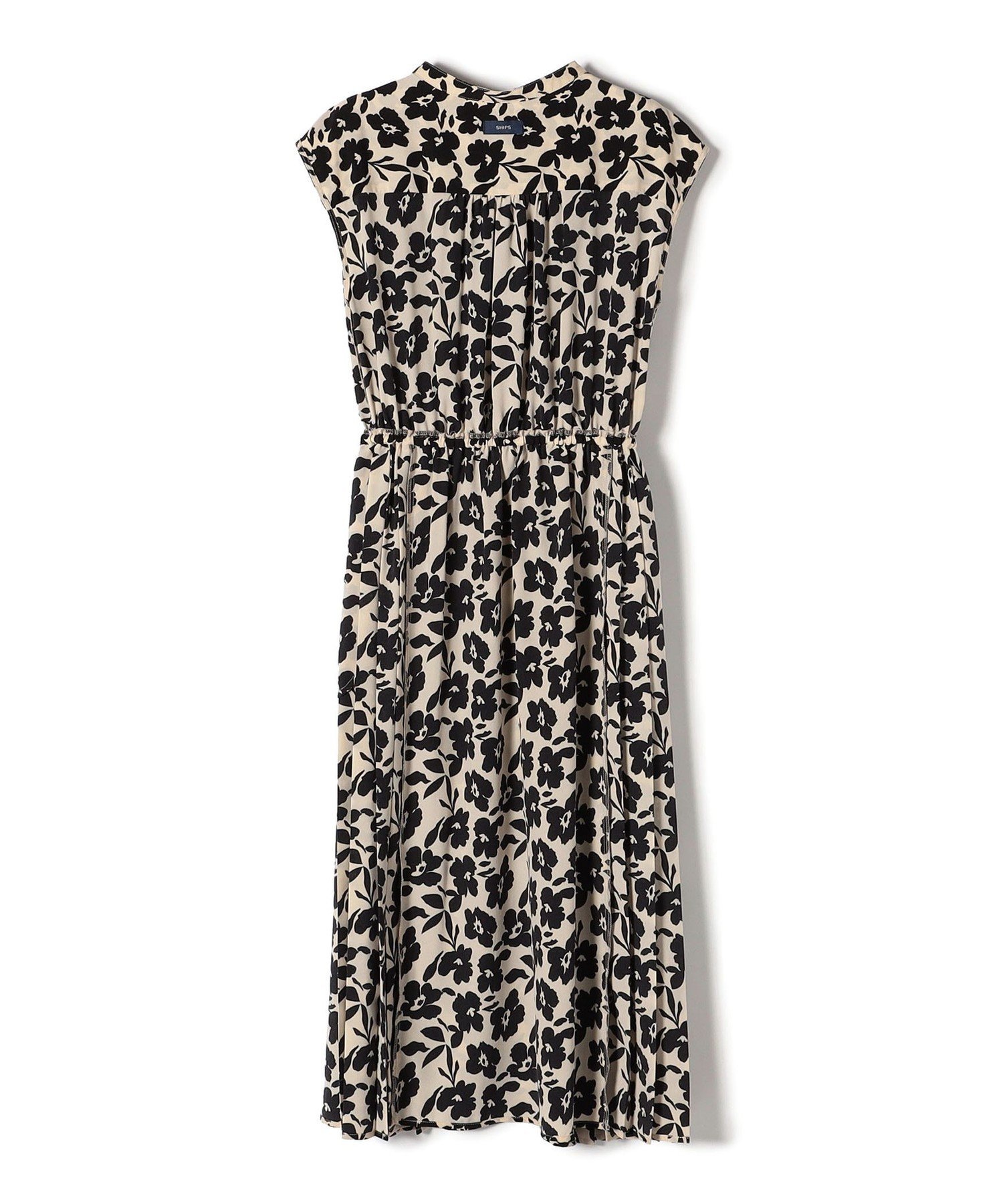 familia ドット柄 フレンチスリーブワンピース 160 WEB限定】〈洗濯機可能〉ドット 花柄 サイド プリーツ フレンチ