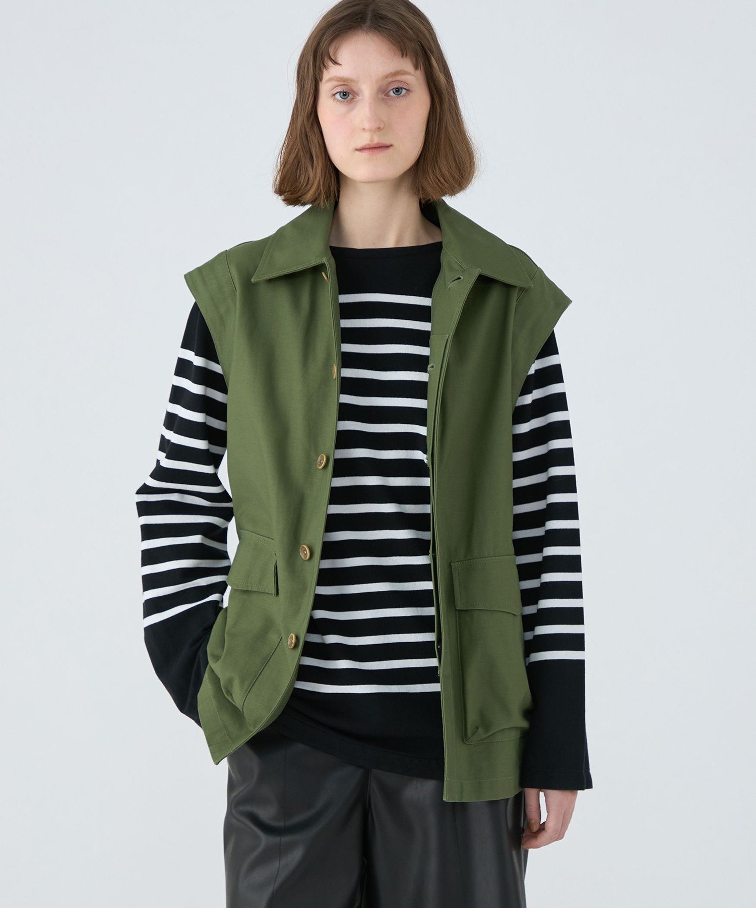 TOMORROWLAND｜スラブバックサテン ミリタリージャケット | Rakuten