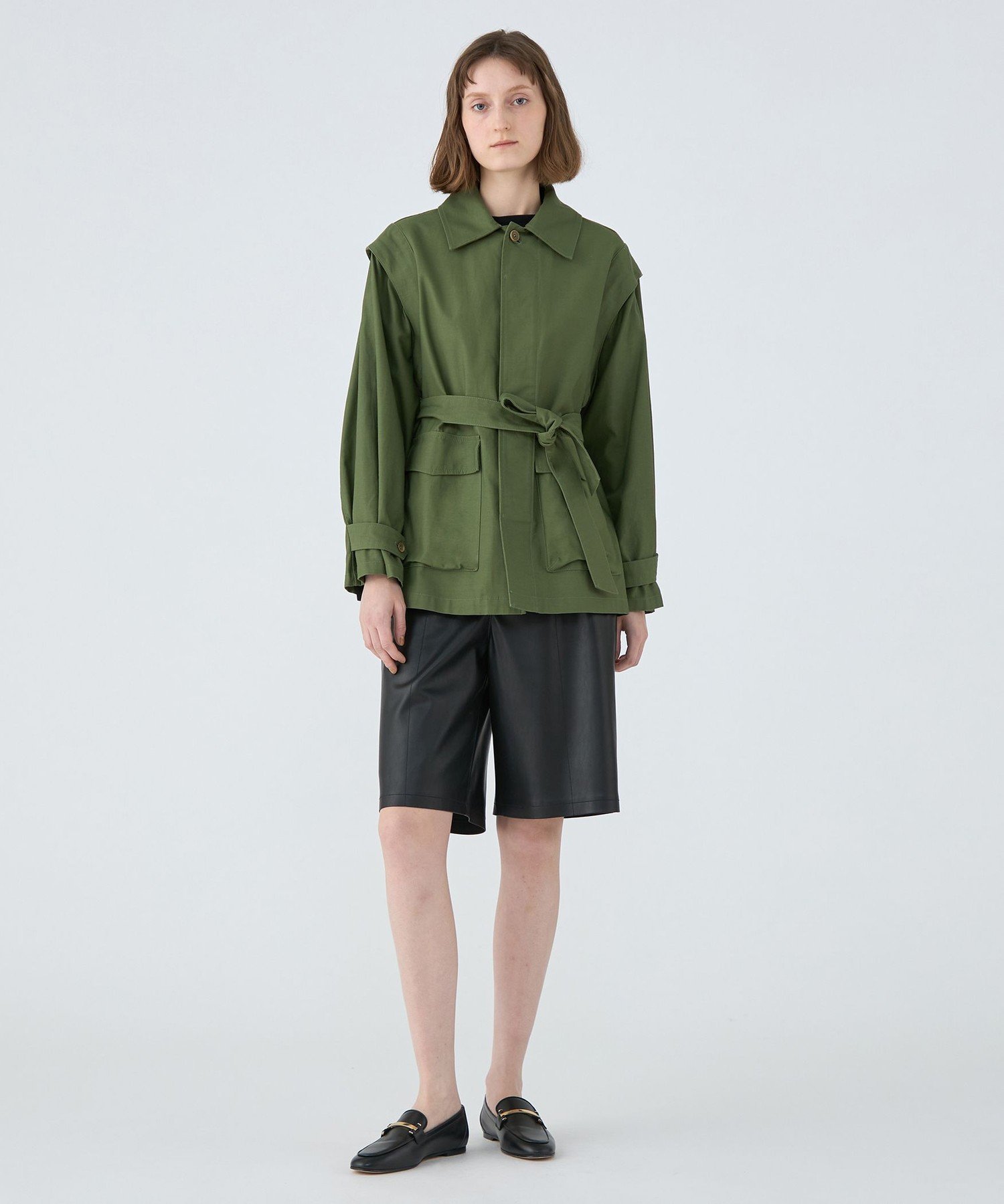 TOMORROWLAND｜スラブバックサテン ミリタリージャケット | Rakuten