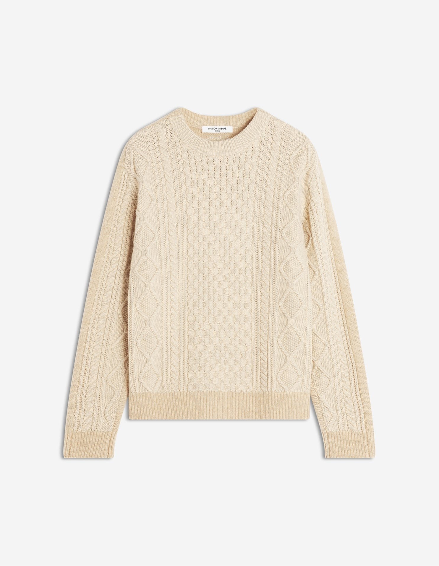 MAISON KITSUNE｜Maison Kitsune/(W)ALPACA CABLE KNIT JUMPER