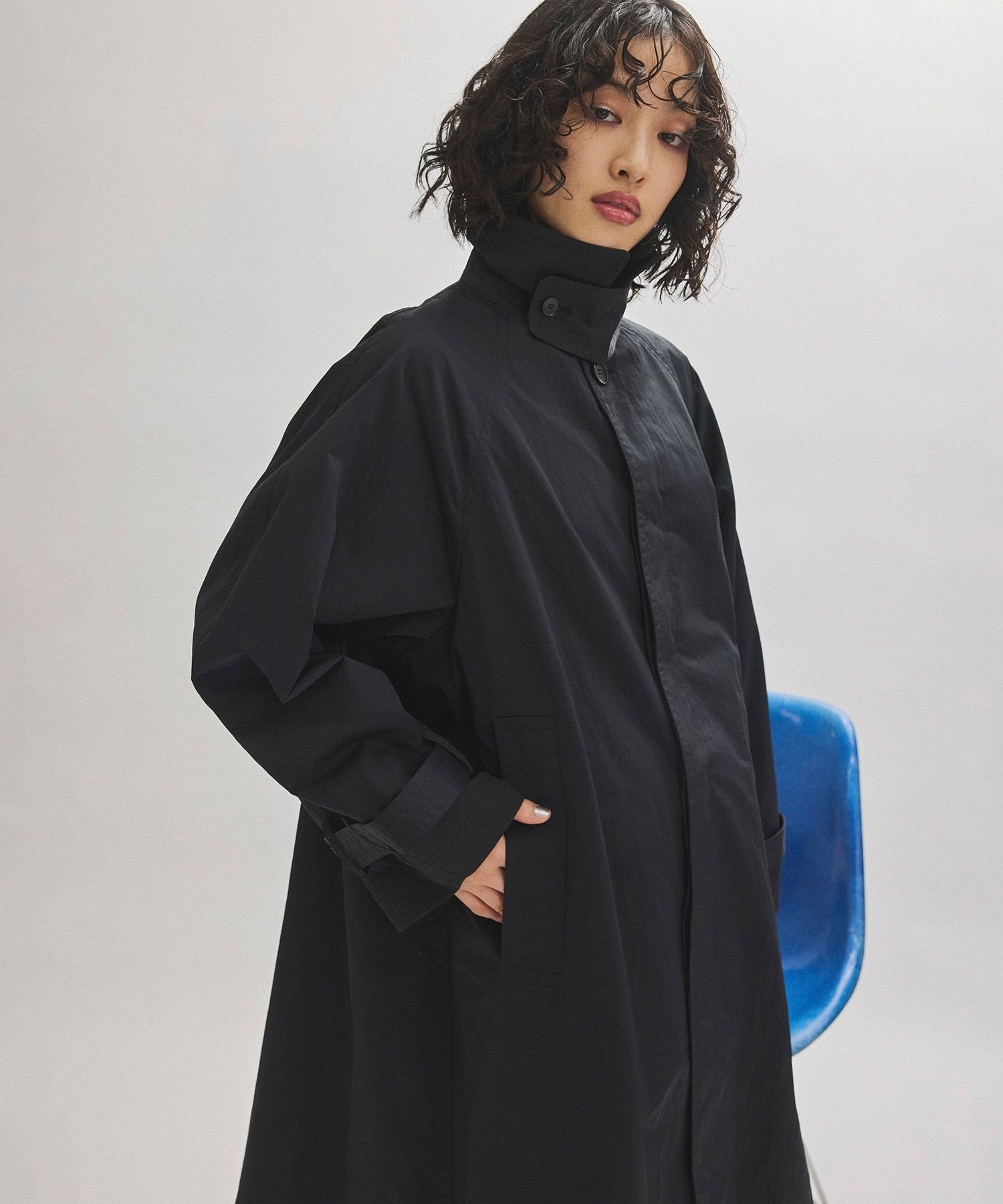 ADAM ET ROPE'｜ナイロンステンカラーコート | Rakuten Fashion(楽天