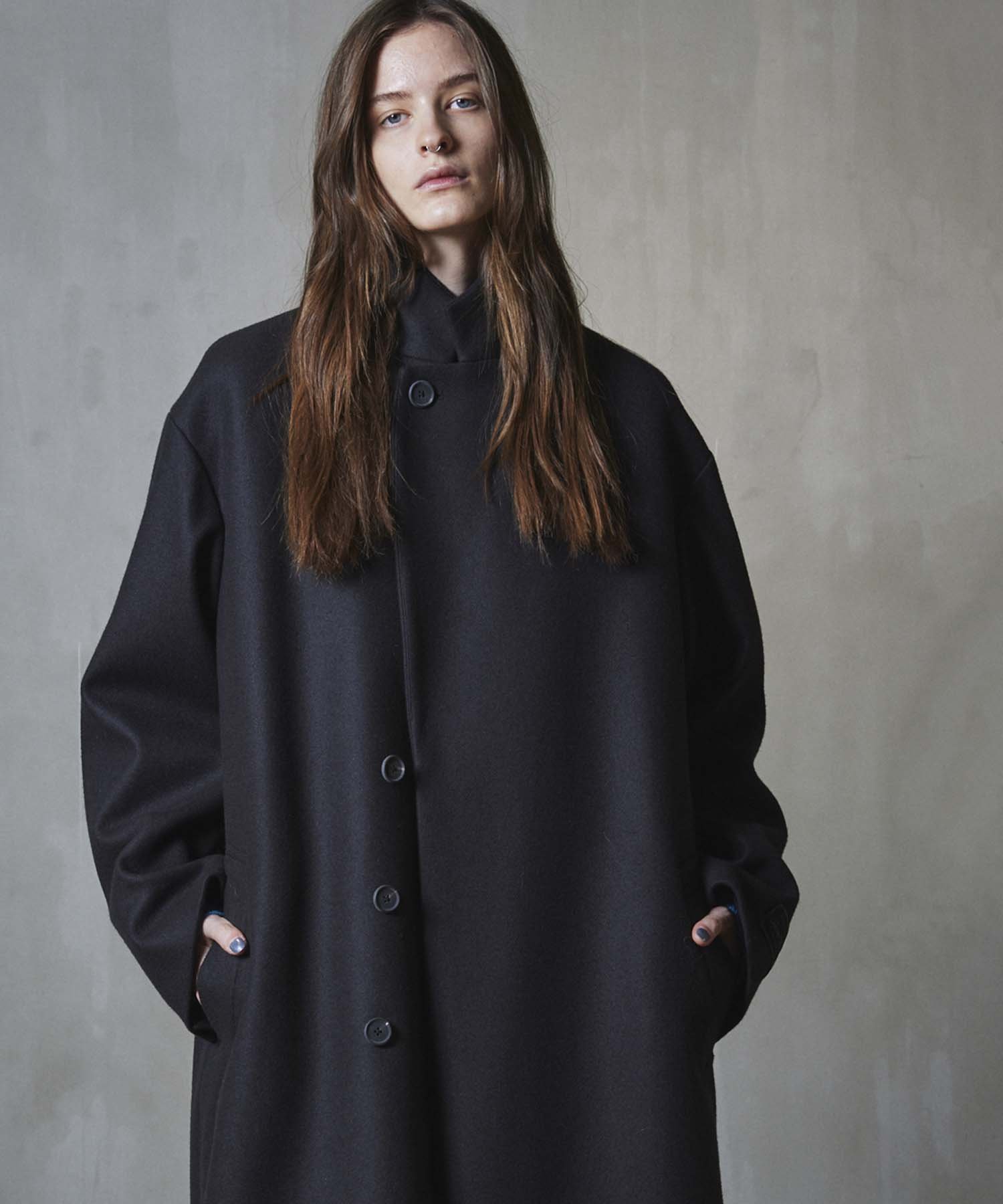 MAISON SPECIAL｜Super140s Prime-Over Melton Chesterfield Coat