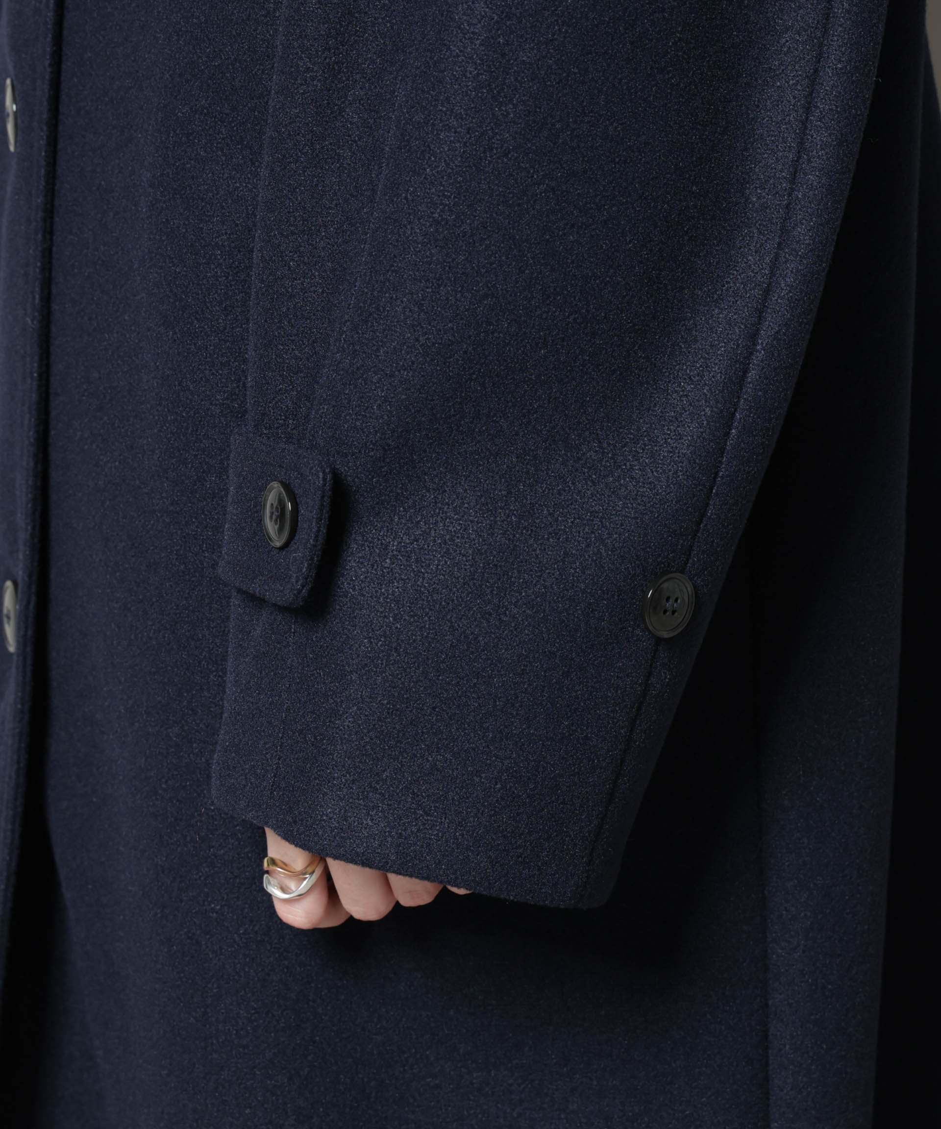 NANO universe｜メルトンジャージーステンカラーコート | Rakuten