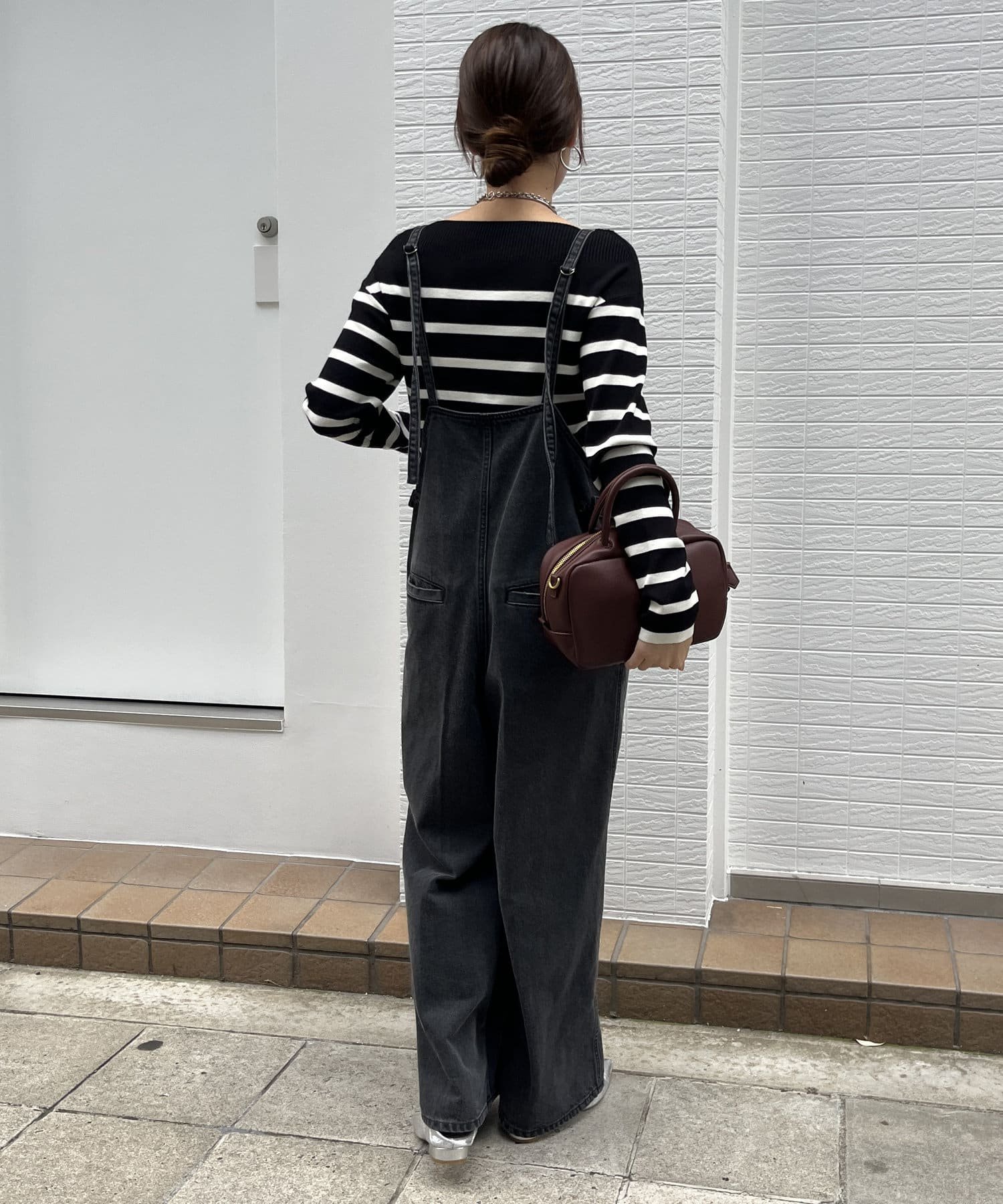 DOUDOU｜細紐デニムフロントジップサロペット | Rakuten Fashion(楽天